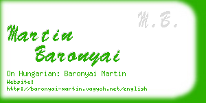 martin baronyai business card